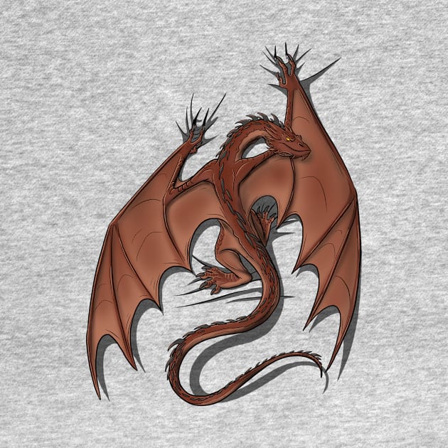 Smaug on your Shirt by sugarpoultry